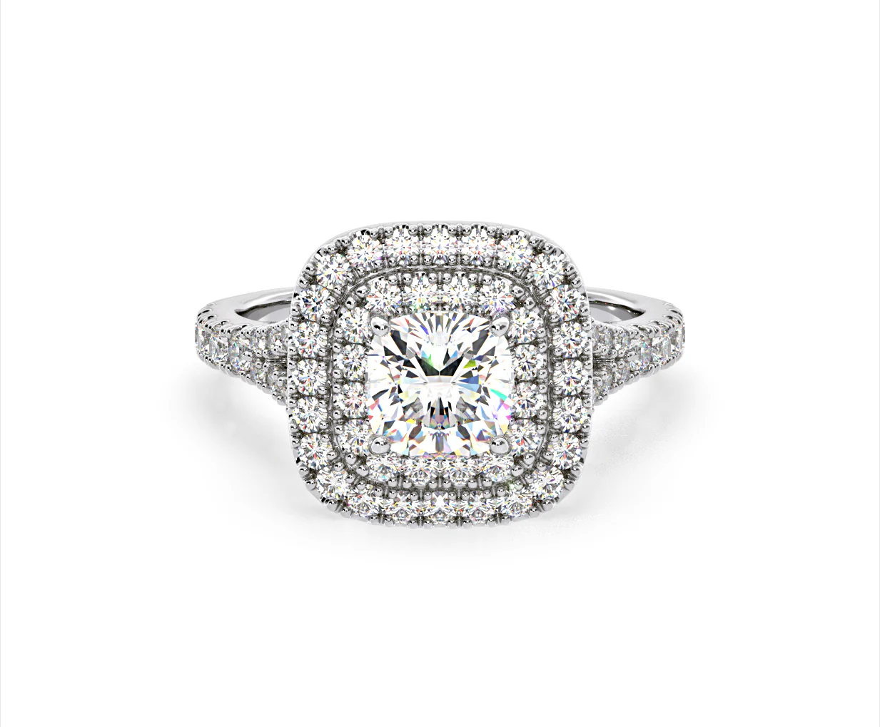 Anastasia GIA Diamond Halo Engagement Ring in Platinum 1.85ct G/VS2 - Image 88