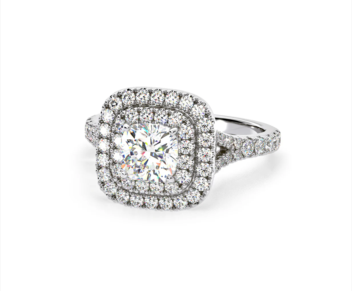 Anastasia GIA Diamond Halo Engagement Ring in Platinum 1.85ct G/VS2 - Image 91
