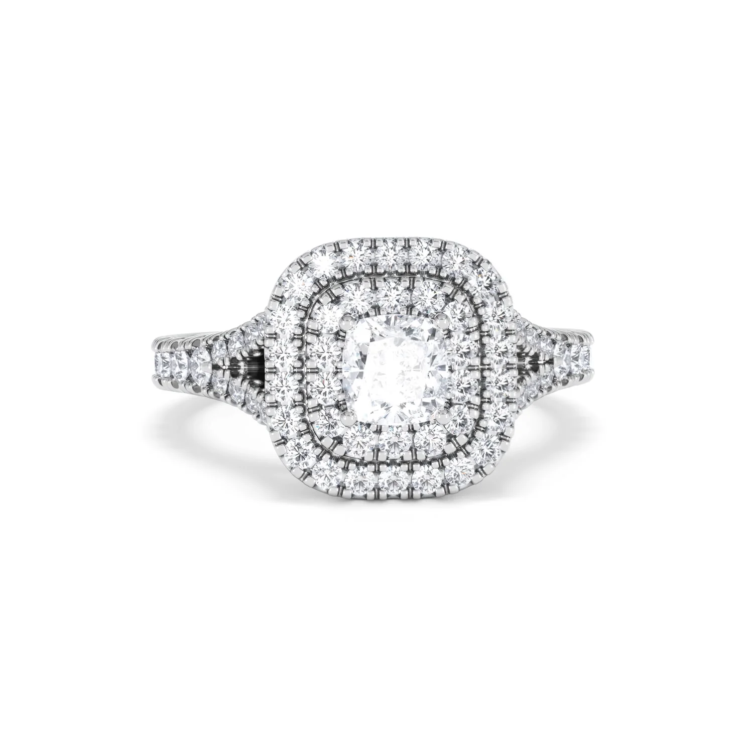 Anastasia Lab Diamond Halo Engagement Ring 18K White Gold 1.30ct F/VS1 - Image 11