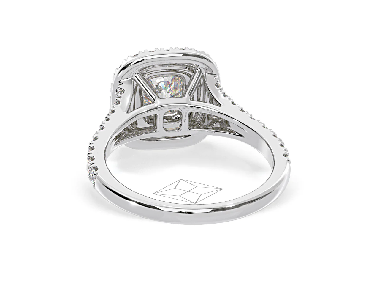 Anastasia Lab Diamond Halo Engagement Ring 18K White Gold 1.30ct F/VS1 - Image 127