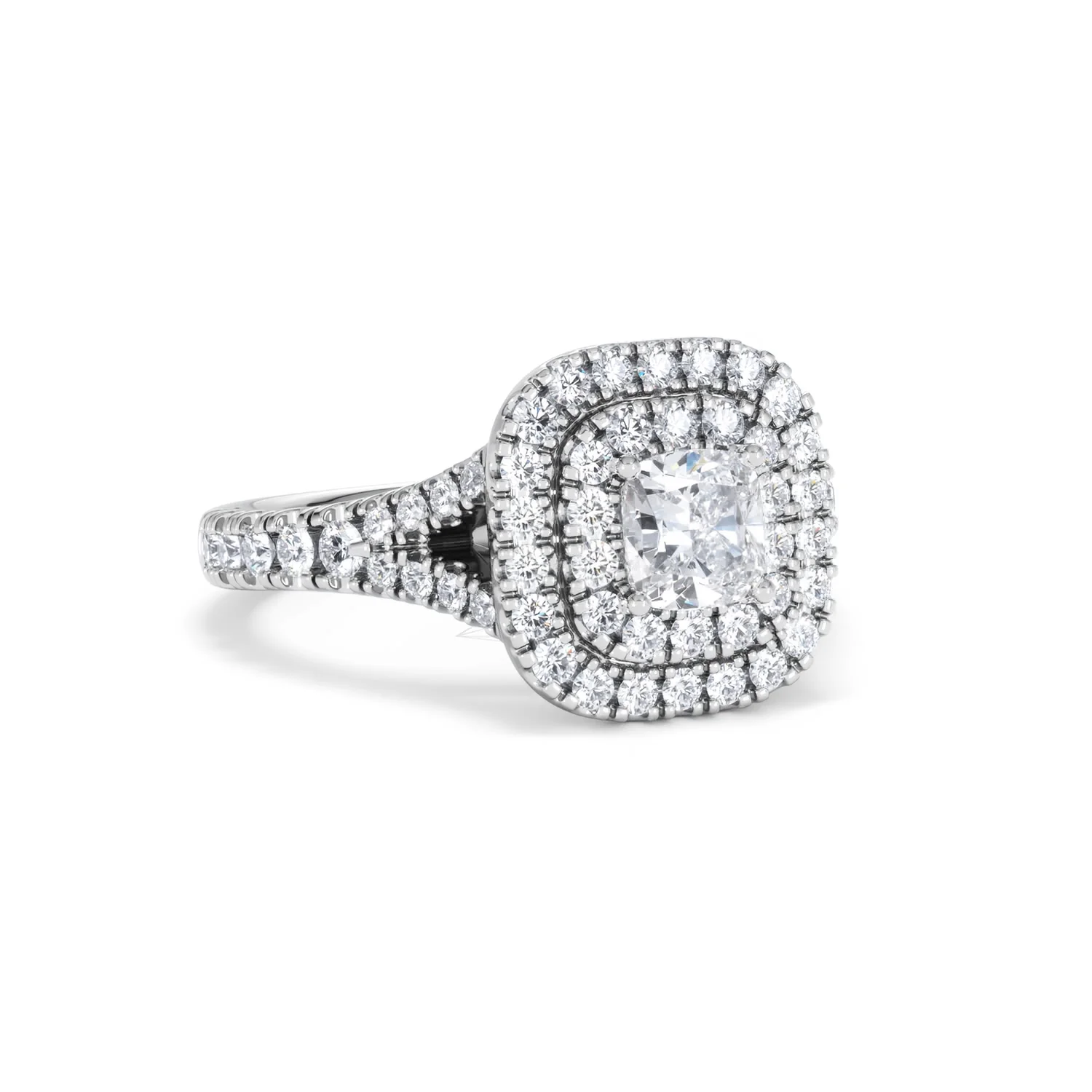 Anastasia Lab Diamond Halo Engagement Ring 18K White Gold 1.30ct F/VS1 - Image 15