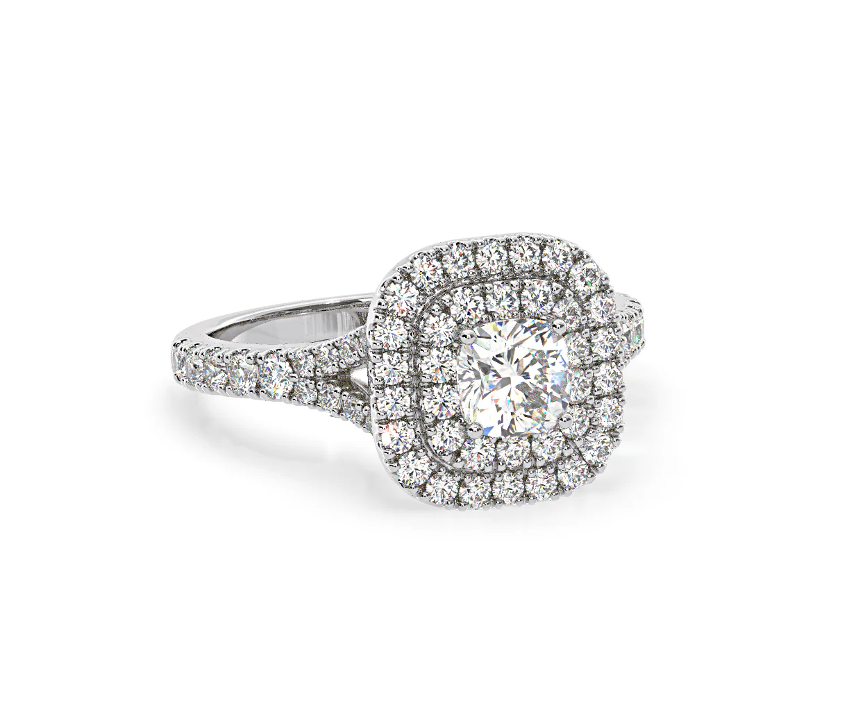 Anastasia Lab Diamond Halo Engagement Ring 18K White Gold 1.30ct F/VS1 - Image 165