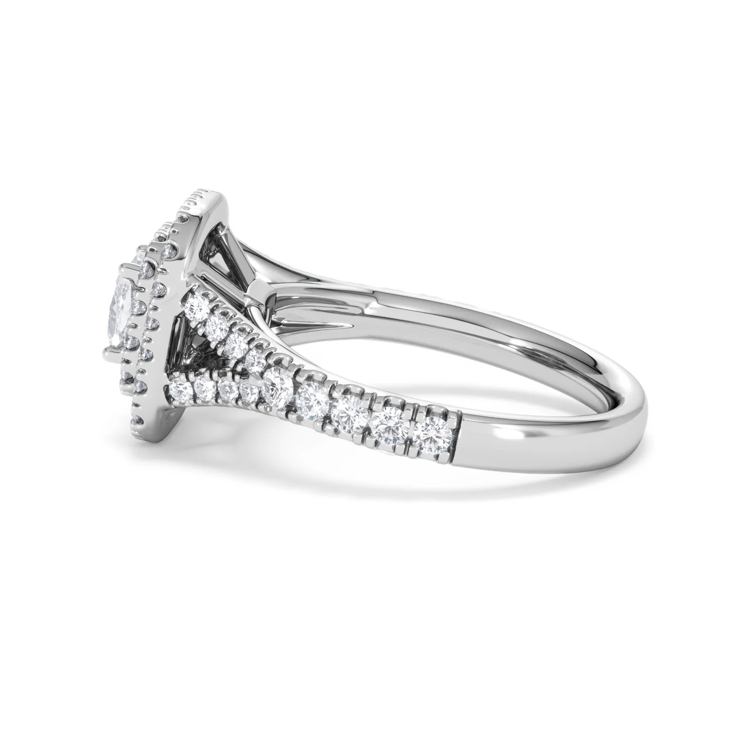 Anastasia Lab Diamond Halo Engagement Ring 18K White Gold 1.30ct F/VS1 - Image 68