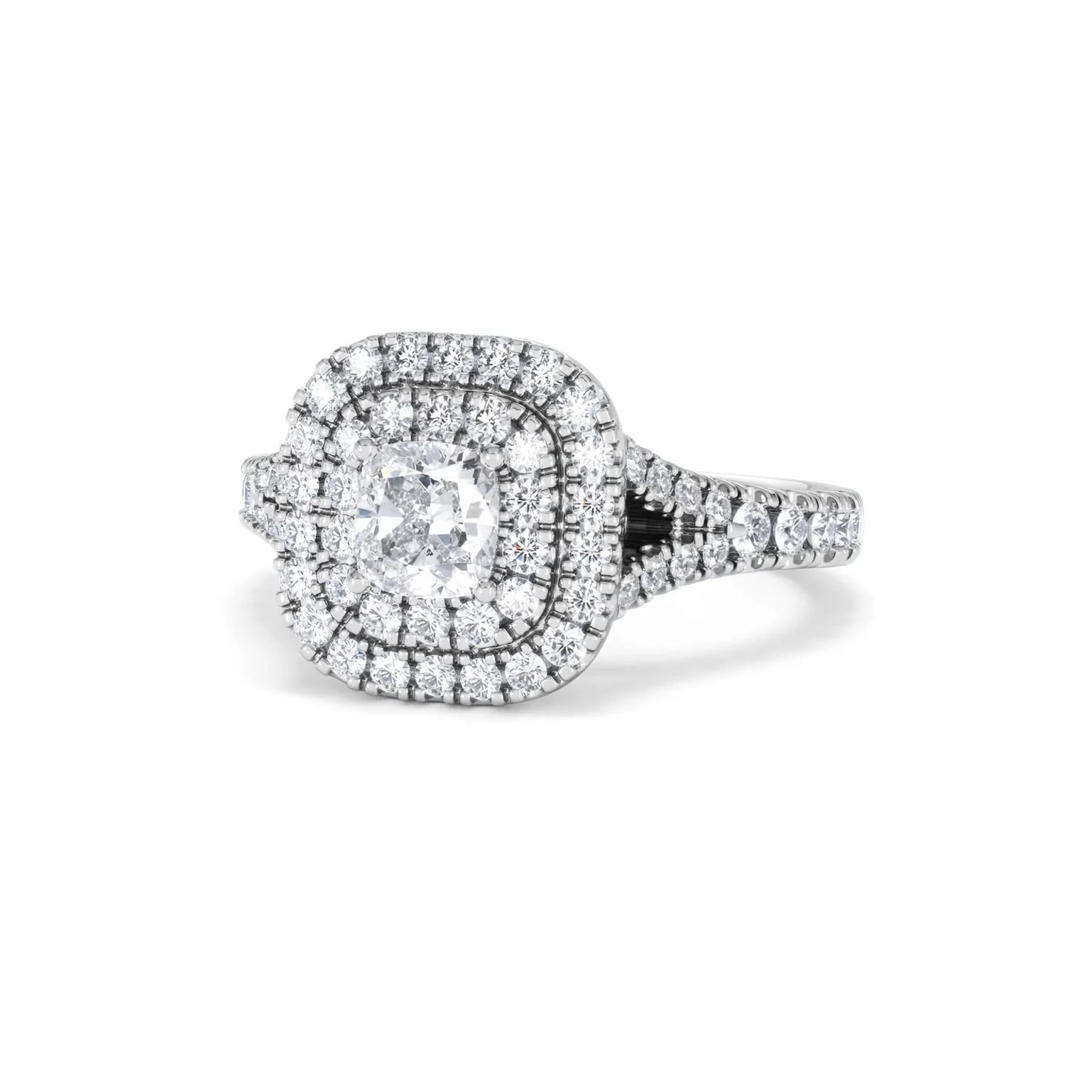 Anastasia Lab Diamond Halo Engagement Ring 18K White Gold 1.30ct F/VS1 - Image 86