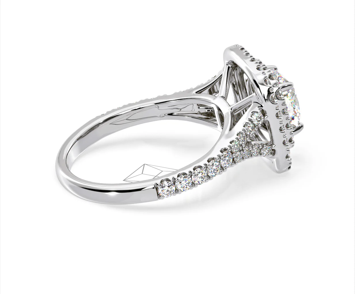Anastasia Lab Diamond Halo Engagement Ring 18K White Gold 1.85ct F/VS1 - Image 143