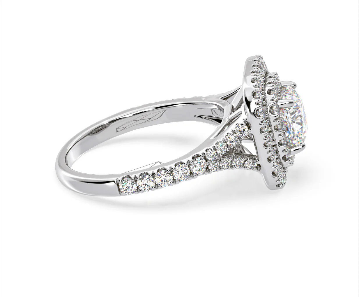 Anastasia Lab Diamond Halo Engagement Ring 18K White Gold 1.85ct F/VS1 - Image 148
