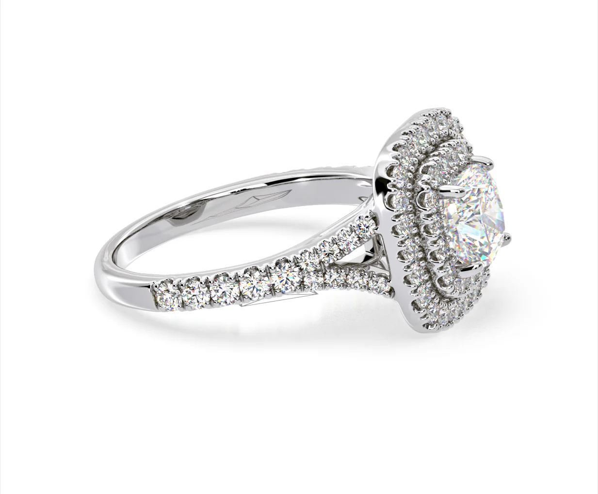 Anastasia Lab Diamond Halo Engagement Ring 18K White Gold 1.85ct F/VS1 - Image 152