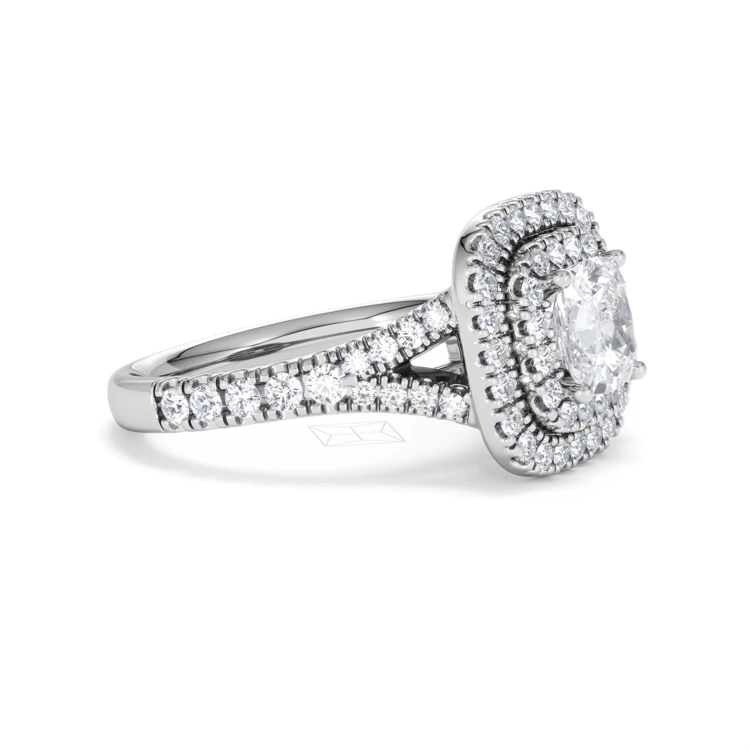 Anastasia Lab Diamond Halo Engagement Ring 18K White Gold 1.85ct F/VS1 - Image 21