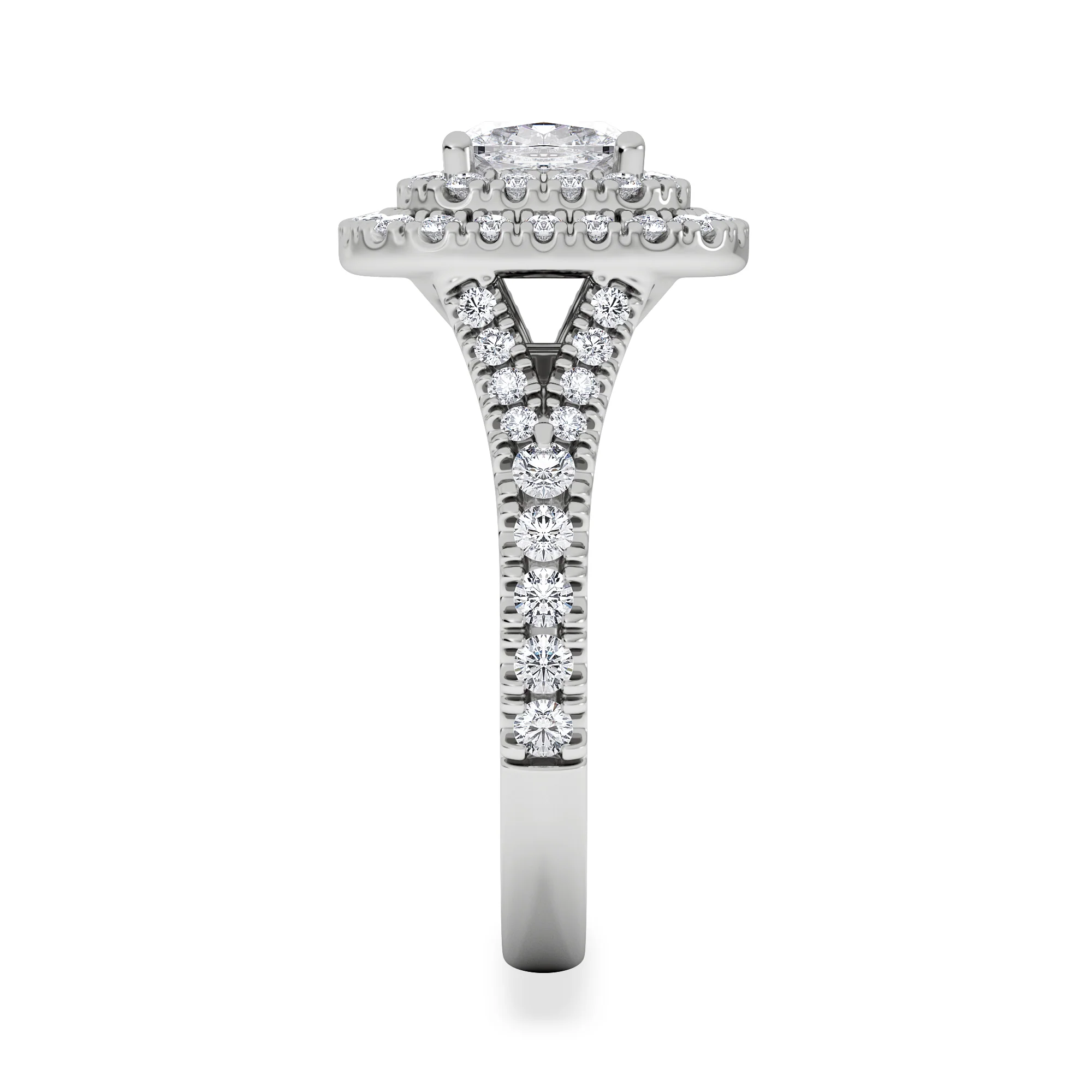 Anastasia Lab Diamond Halo Engagement Ring 18K White Gold 1.85ct F/VS1 - Image 5