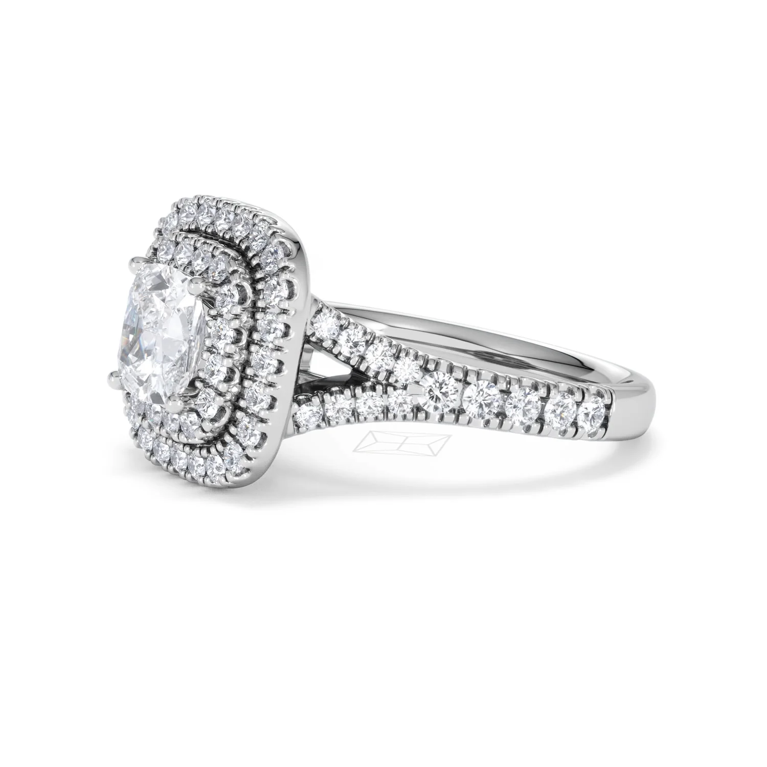 Anastasia Lab Diamond Halo Engagement Ring 18K White Gold 1.85ct F/VS1 - Image 75