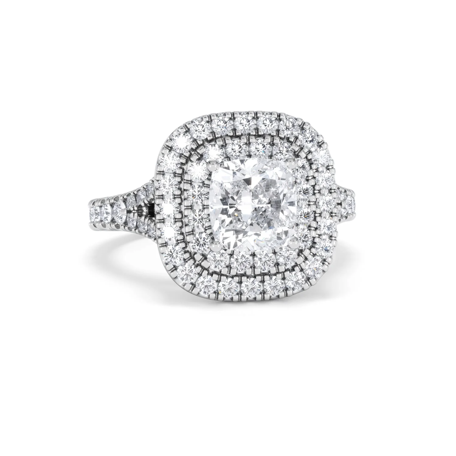Anastasia Lab Diamond Halo Engagement Ring 18K White Gold 2.15ct F/VS1 - Image 10