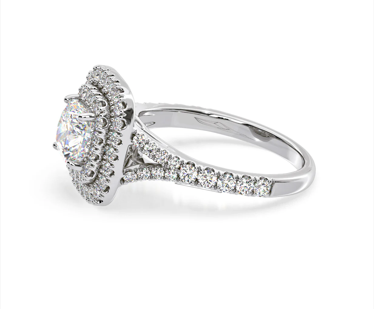Anastasia Lab Diamond Halo Engagement Ring 18K White Gold 2.15ct F/VS1 - Image 104