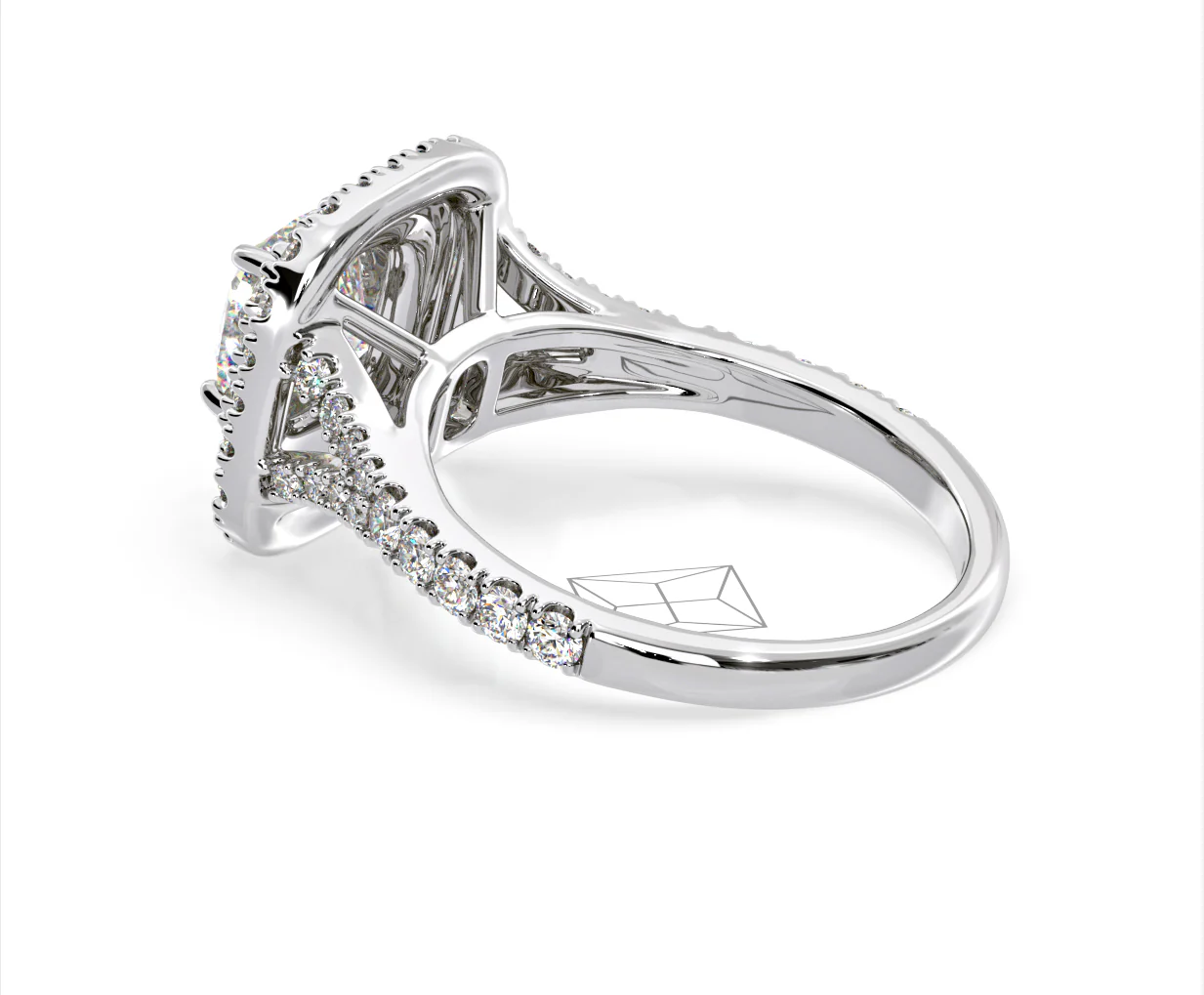 Anastasia Lab Diamond Halo Engagement Ring 18K White Gold 2.15ct F/VS1 - Image 115