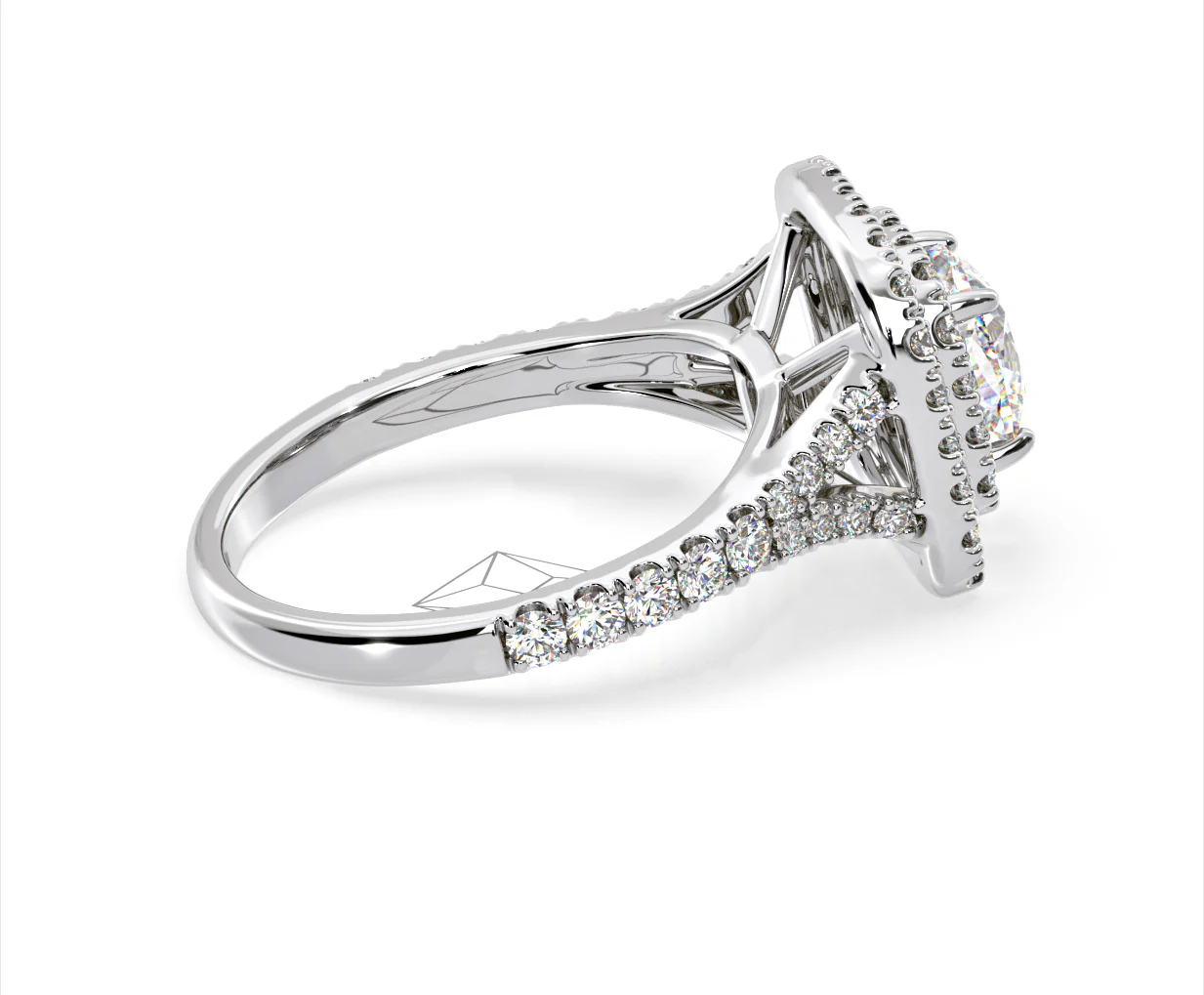 Anastasia Lab Diamond Halo Engagement Ring 18K White Gold 2.15ct F/VS1 - Image 144