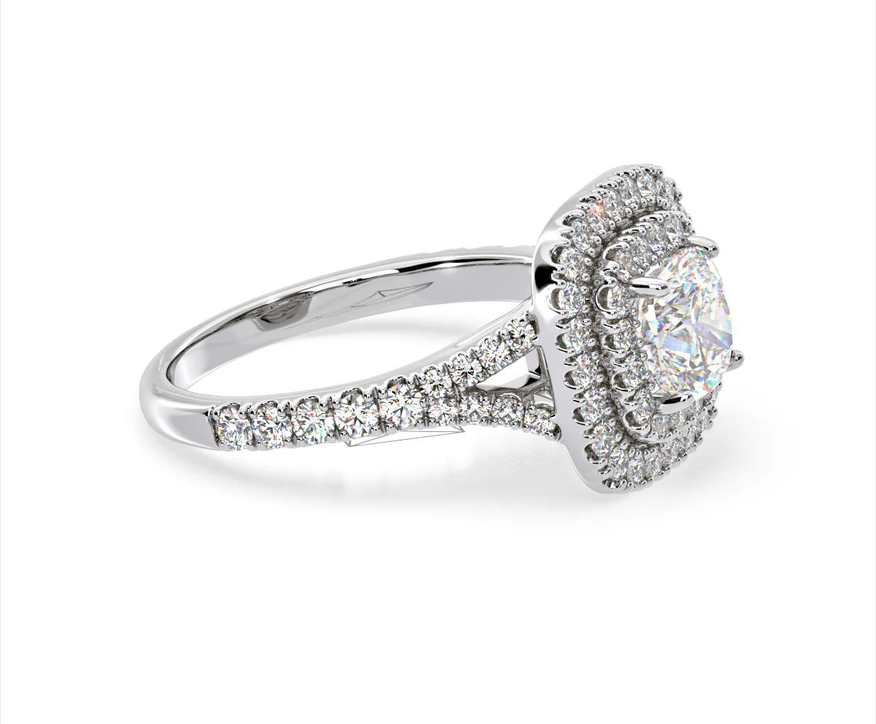 Anastasia Lab Diamond Halo Engagement Ring 18K White Gold 2.15ct F/VS1 - Image 153
