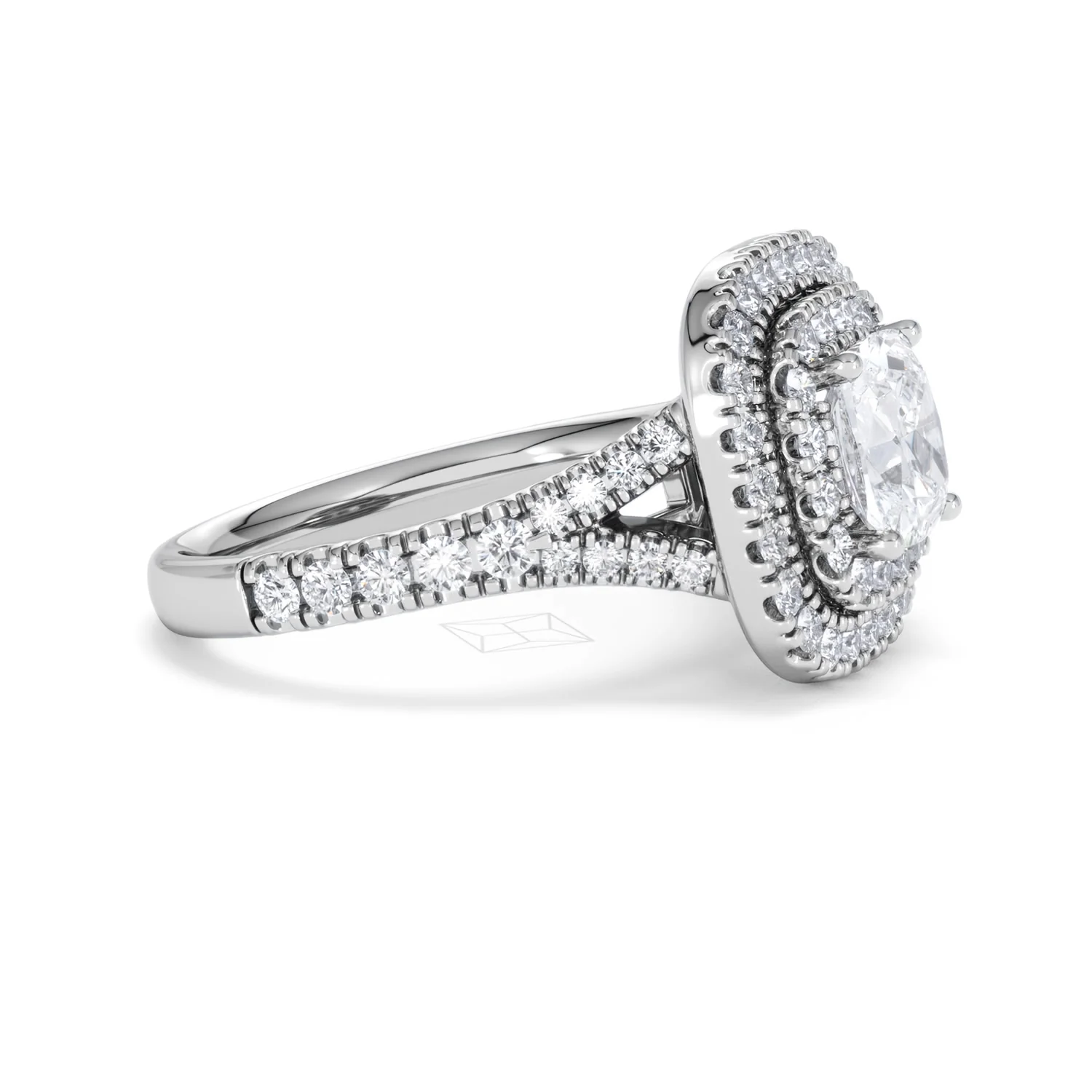 Anastasia Lab Diamond Halo Engagement Ring 18K White Gold 2.15ct F/VS1 - Image 23