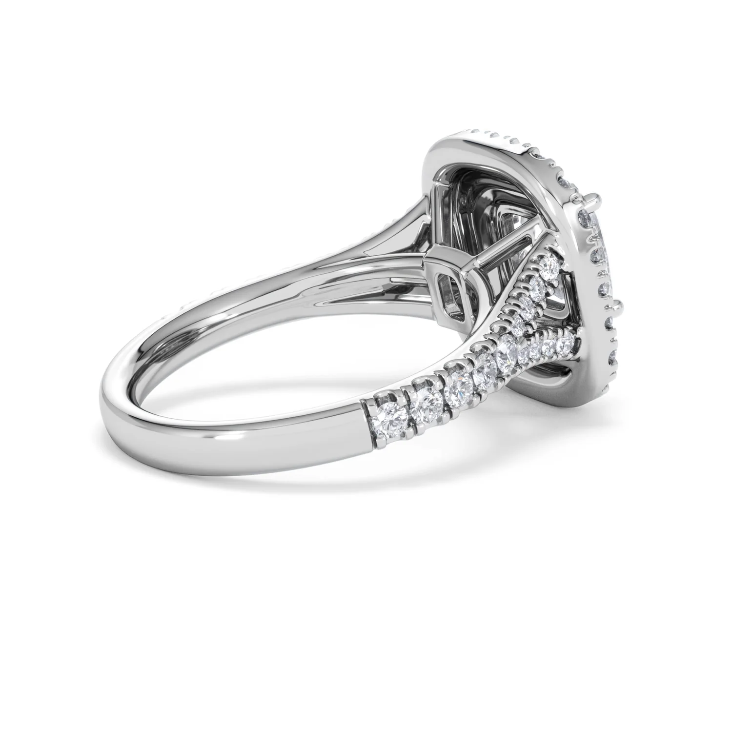 Anastasia Lab Diamond Halo Engagement Ring 18K White Gold 2.15ct F/VS1 - Image 35