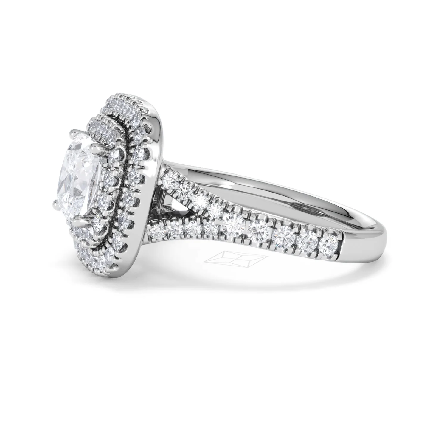 Anastasia Lab Diamond Halo Engagement Ring 18K White Gold 2.15ct F/VS1 - Image 72