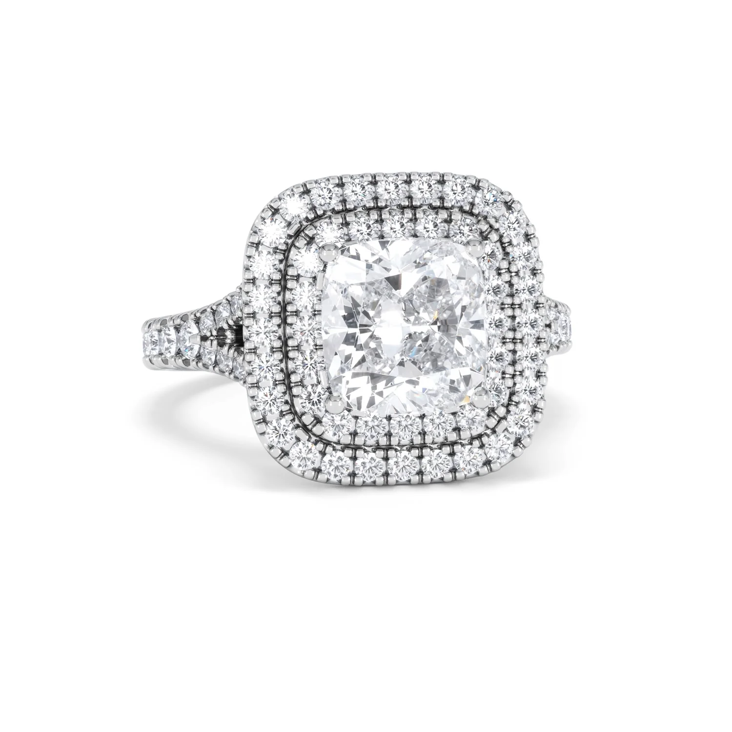 Anastasia Lab Diamond Halo Engagement Ring 18K White Gold 2.70ct F/VS1 - Image 10