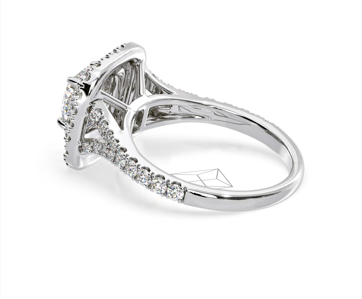 Anastasia Lab Diamond Halo Engagement Ring 18K White Gold 2.70ct F/VS1 - Image 114