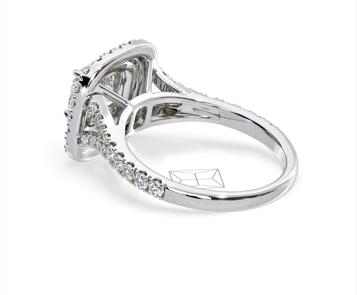 Anastasia Lab Diamond Halo Engagement Ring 18K White Gold 2.70ct F/VS1 - Image 116