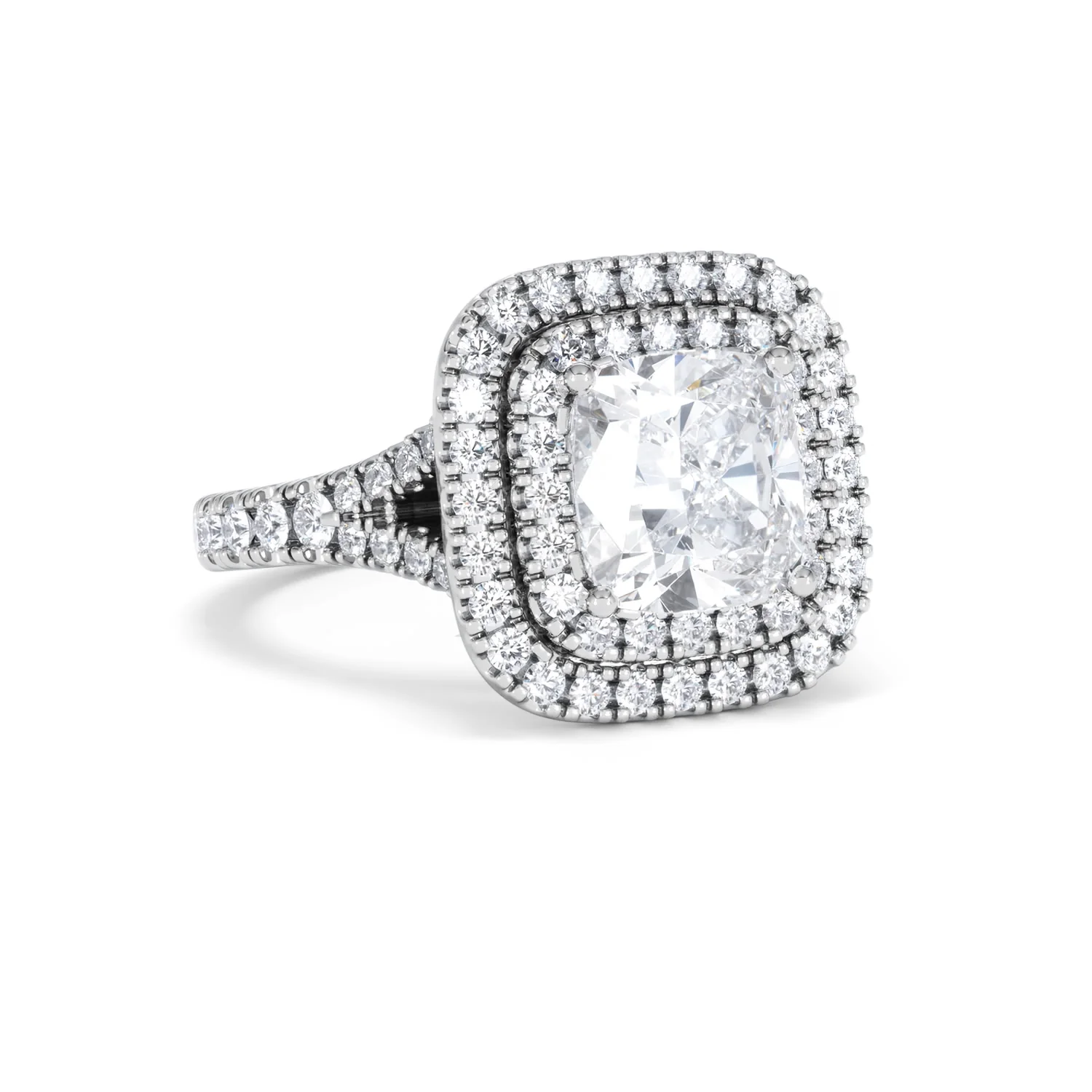 Anastasia Lab Diamond Halo Engagement Ring 18K White Gold 2.70ct F/VS1 - Image 13