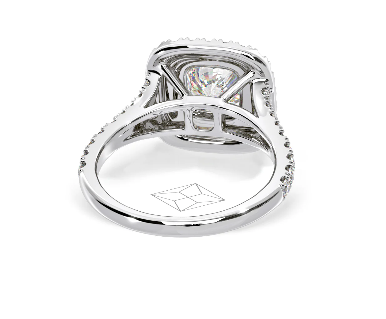 Anastasia Lab Diamond Halo Engagement Ring 18K White Gold 2.70ct F/VS1 - Image 130