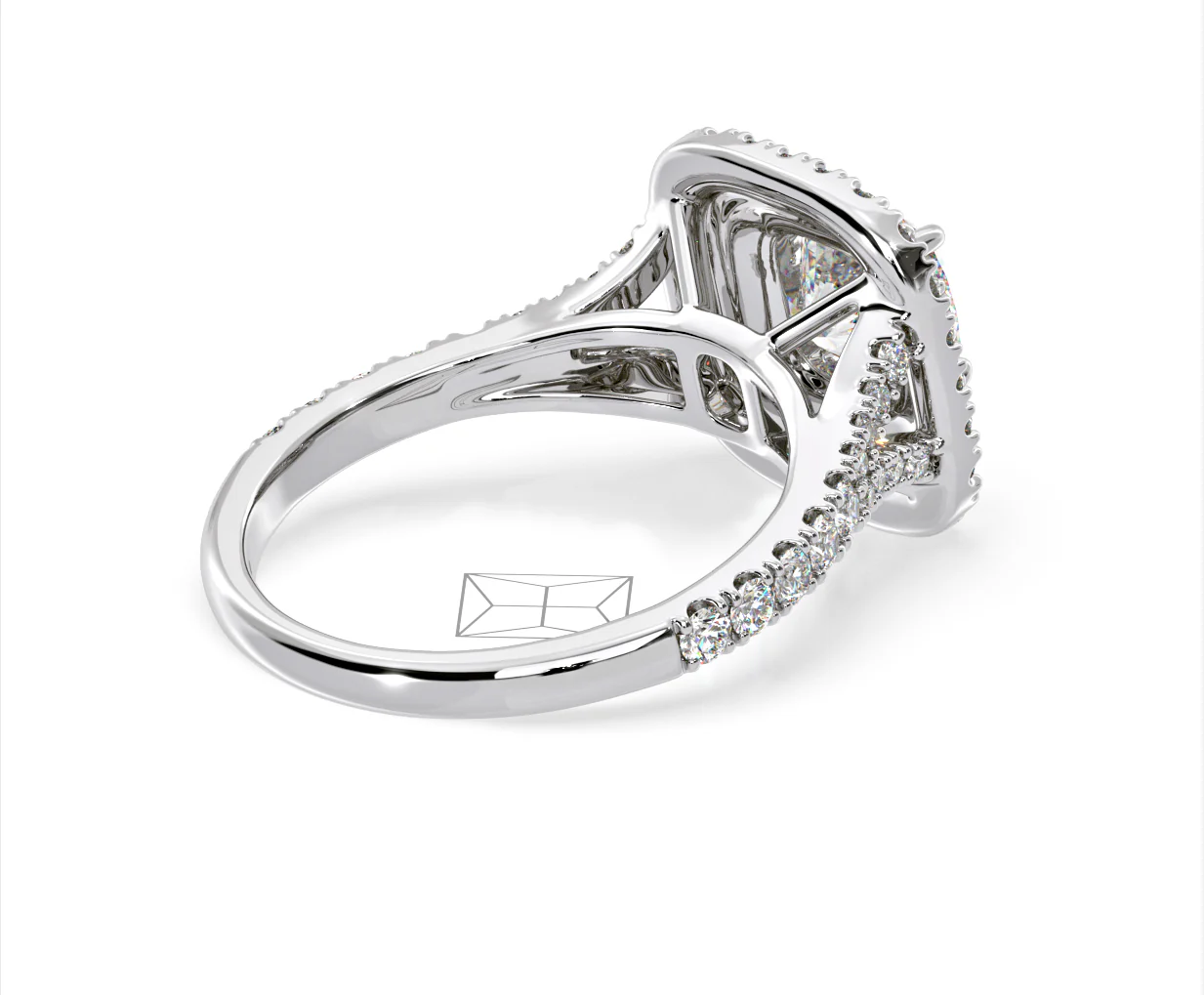 Anastasia Lab Diamond Halo Engagement Ring 18K White Gold 2.70ct F/VS1 - Image 138