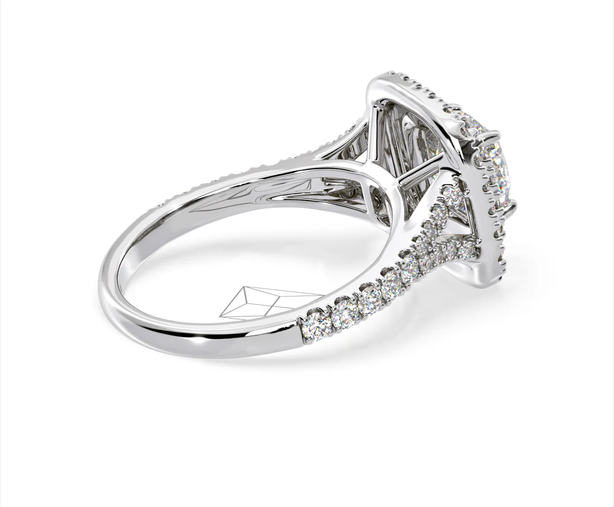 Anastasia Lab Diamond Halo Engagement Ring 18K White Gold 2.70ct F/VS1 - Image 141