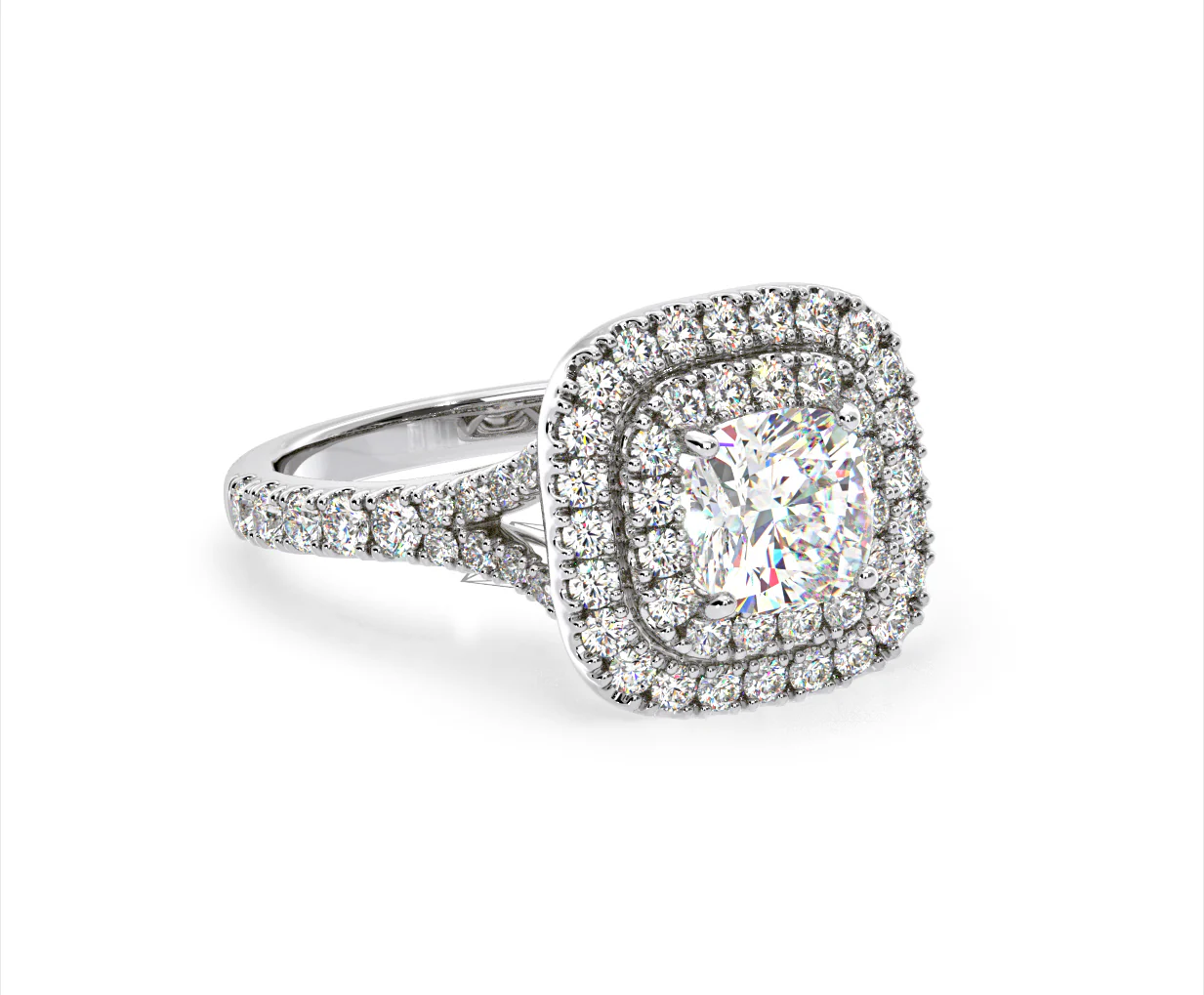 Anastasia Lab Diamond Halo Engagement Ring 18K White Gold 2.70ct F/VS1 - Image 161