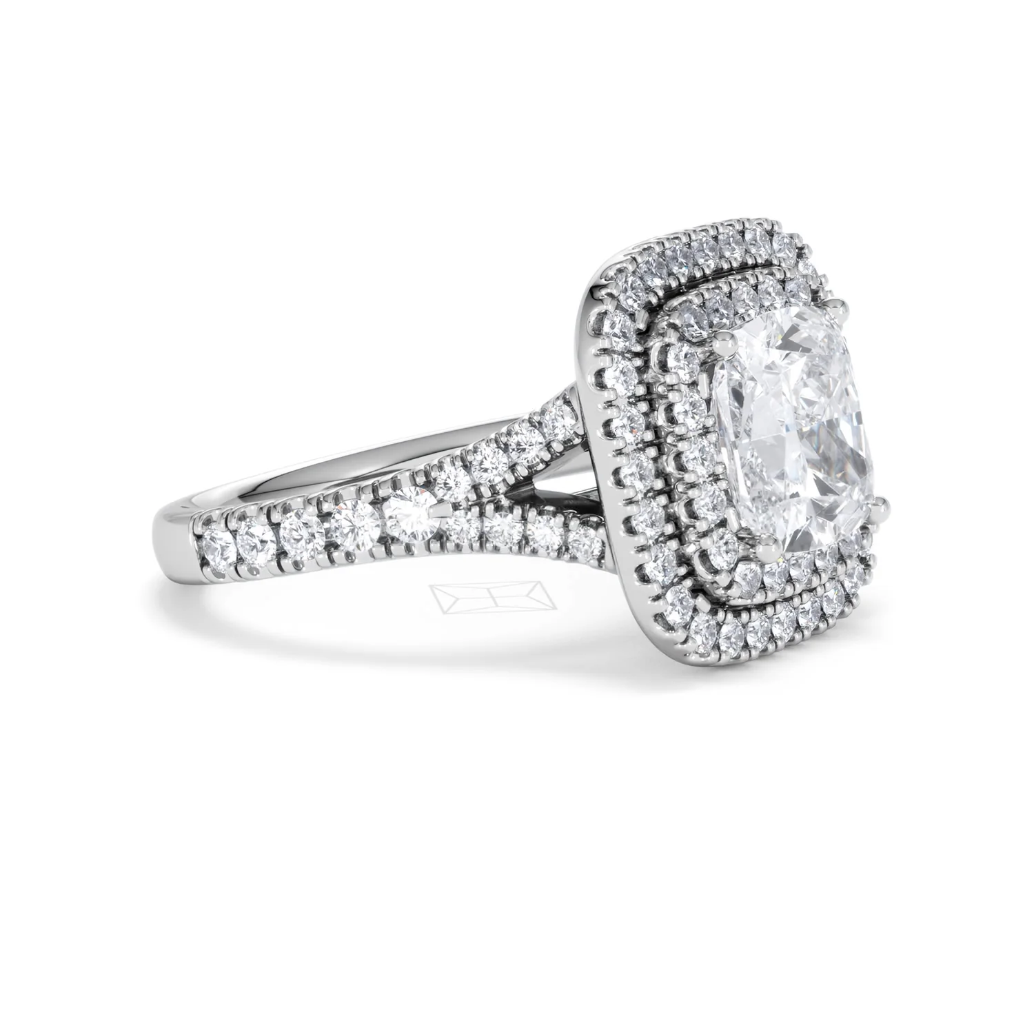 Anastasia Lab Diamond Halo Engagement Ring 18K White Gold 2.70ct F/VS1 - Image 20