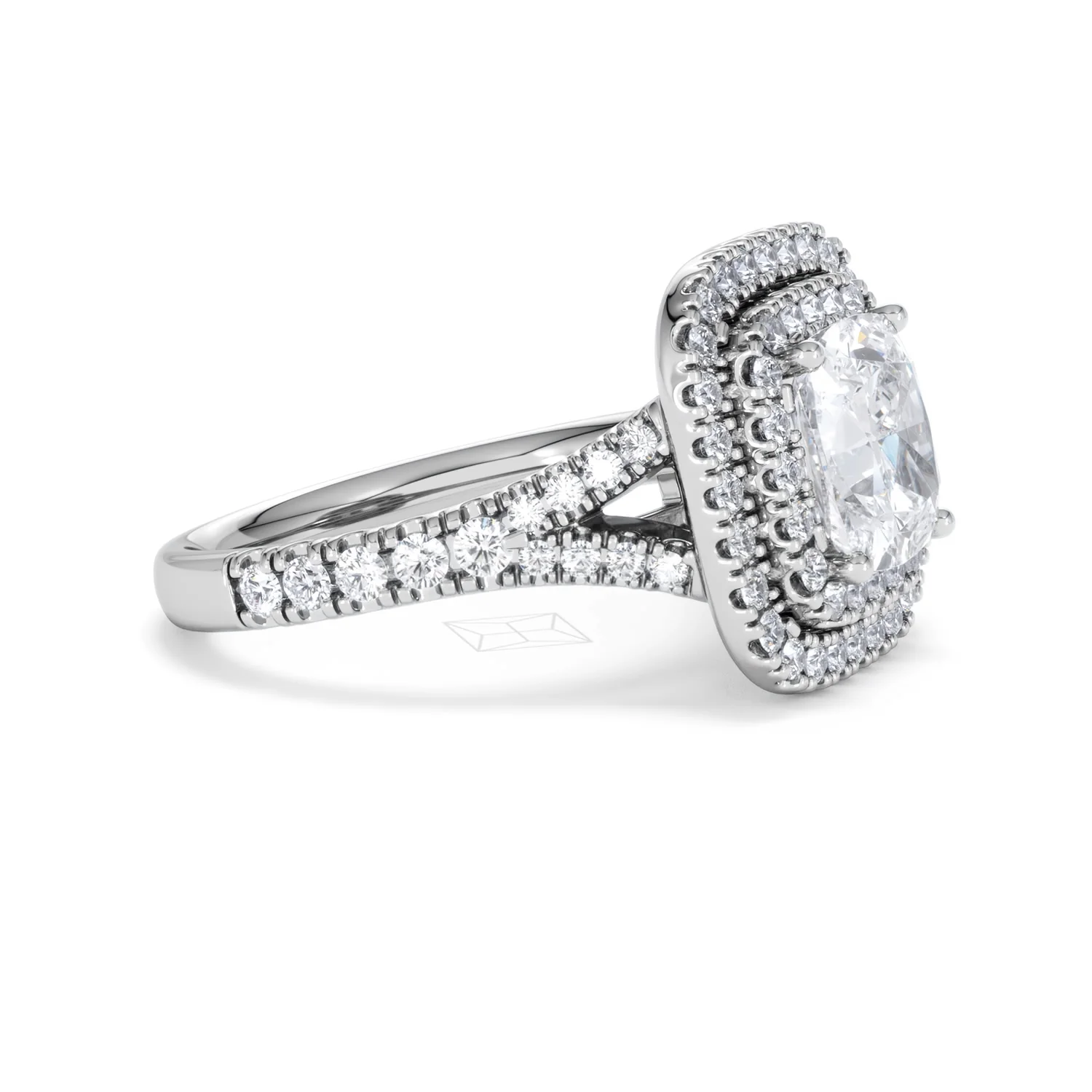 Anastasia Lab Diamond Halo Engagement Ring 18K White Gold 2.70ct F/VS1 - Image 22