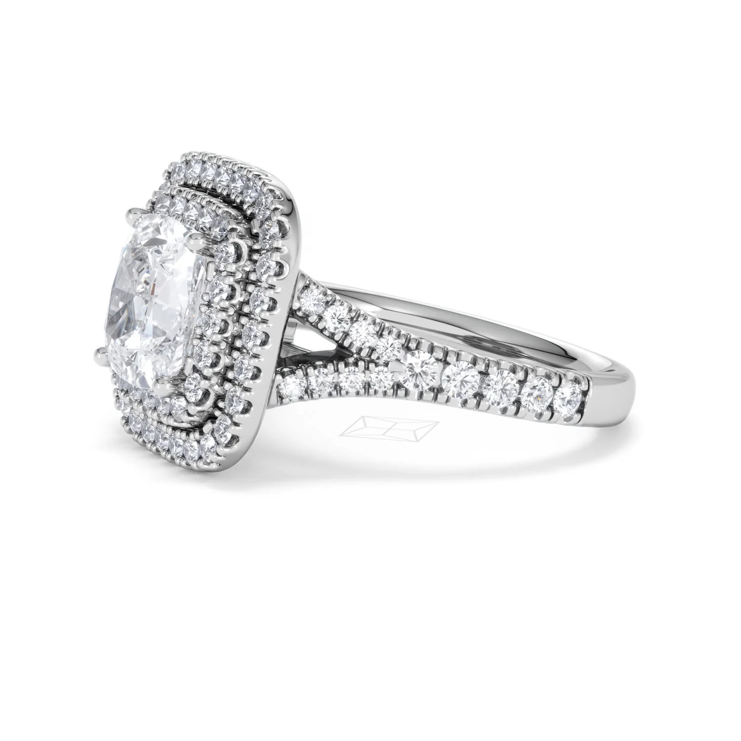 Anastasia Lab Diamond Halo Engagement Ring 18K White Gold 2.70ct F/VS1 - Image 74