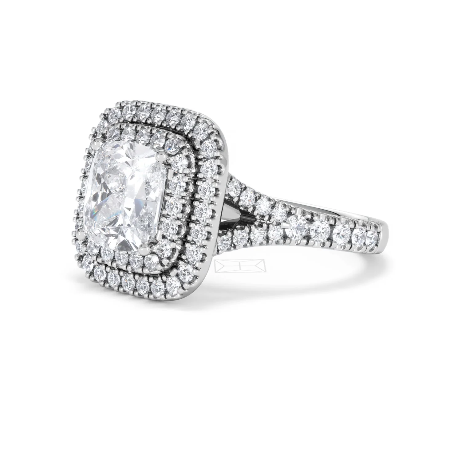 Anastasia Lab Diamond Halo Engagement Ring 18K White Gold 2.70ct F/VS1 - Image 78