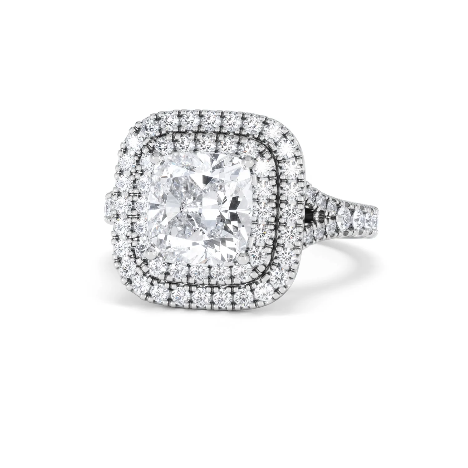 Anastasia Lab Diamond Halo Engagement Ring 18K White Gold 2.70ct F/VS1 - Image 85