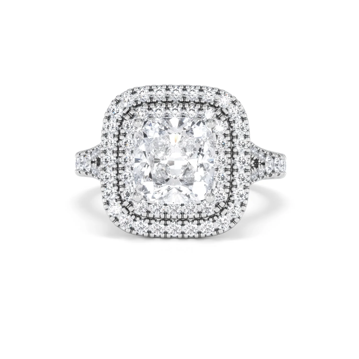 Anastasia Lab Diamond Halo Engagement Ring 18K White Gold 2.70ct F/VS1 - Image 87