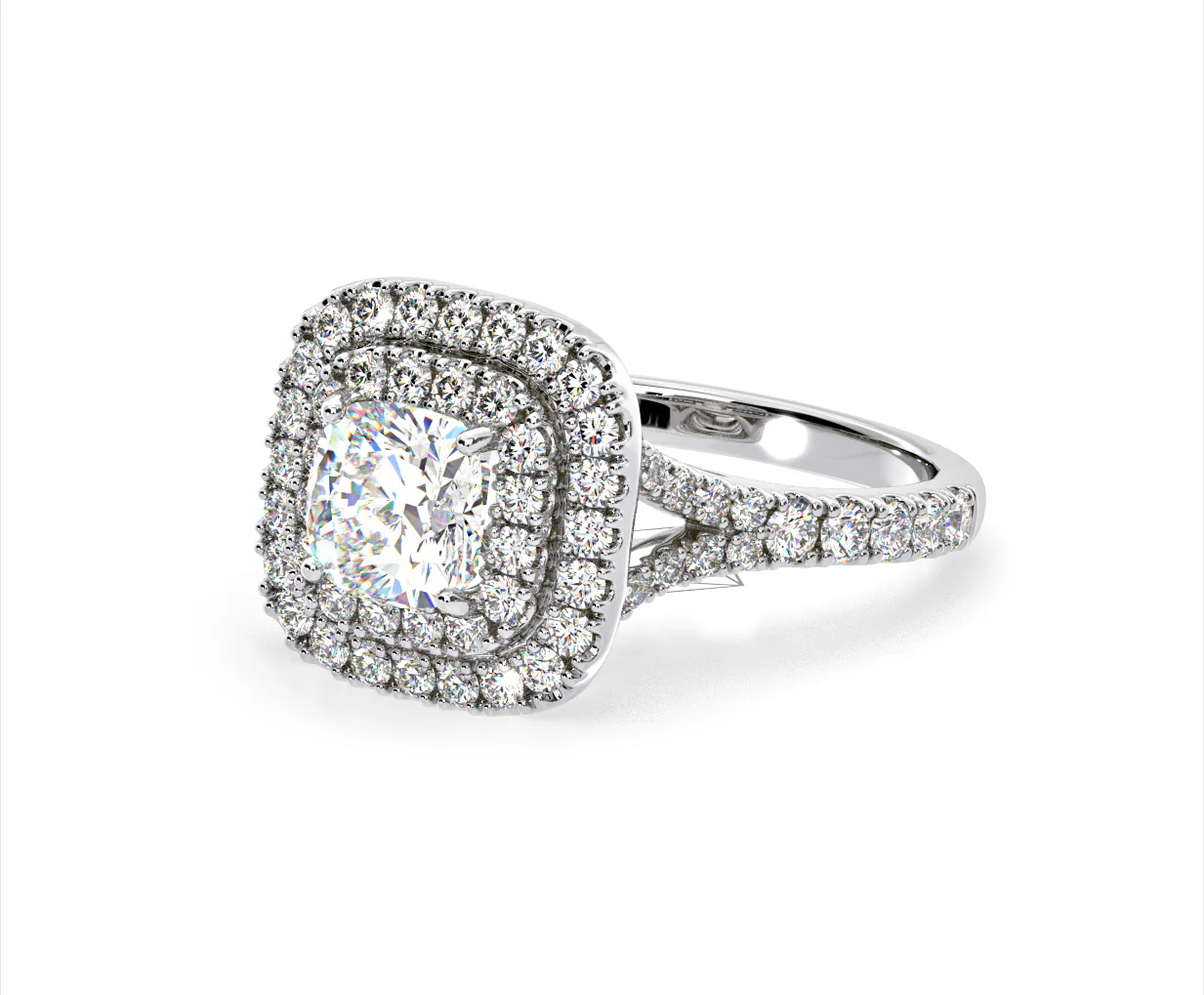 Anastasia Lab Diamond Halo Engagement Ring 18K White Gold 2.70ct F/VS1 - Image 95