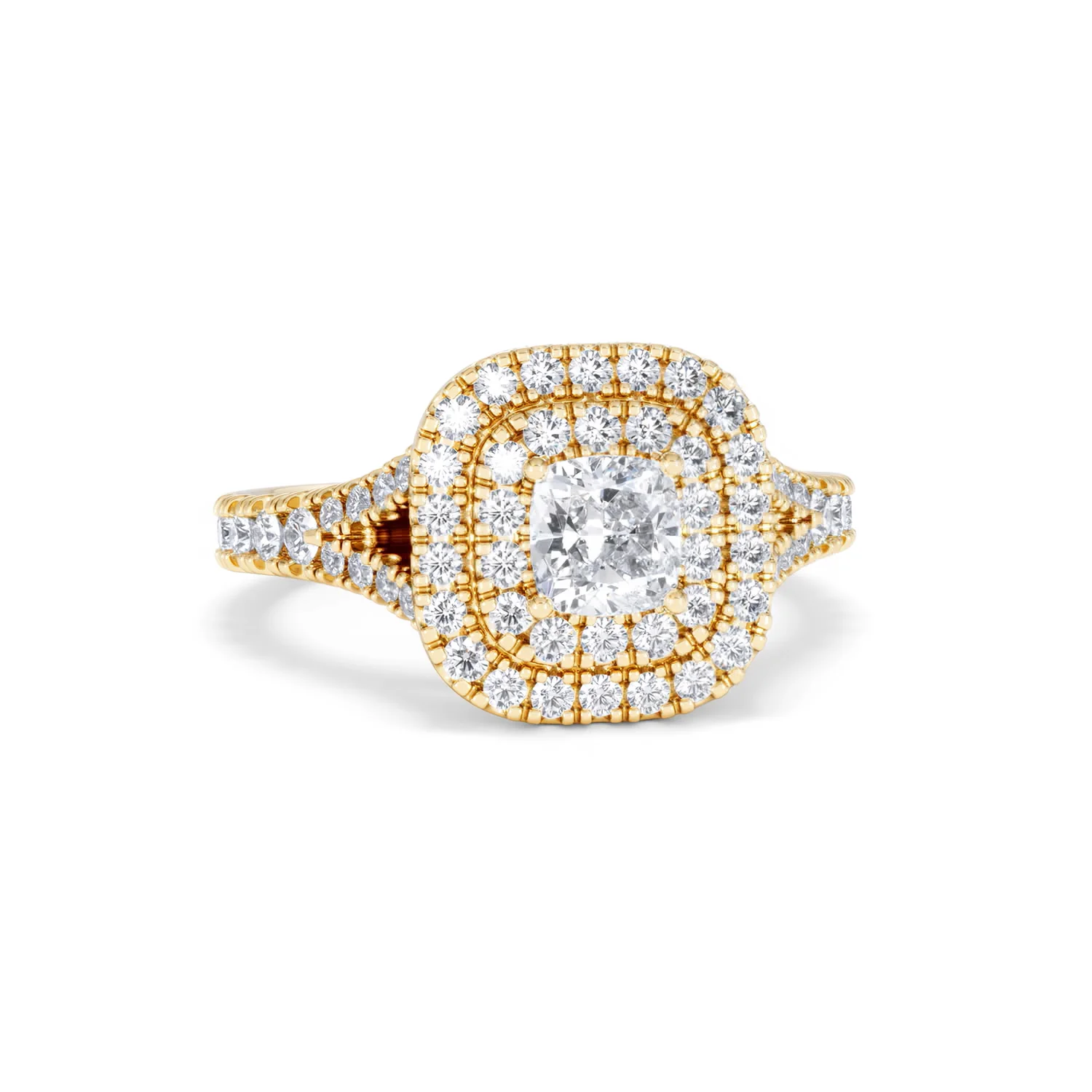 Anastasia Lab Diamond Halo Engagement Ring in 18K Gold 1.30ct F/VS1 - Image 10