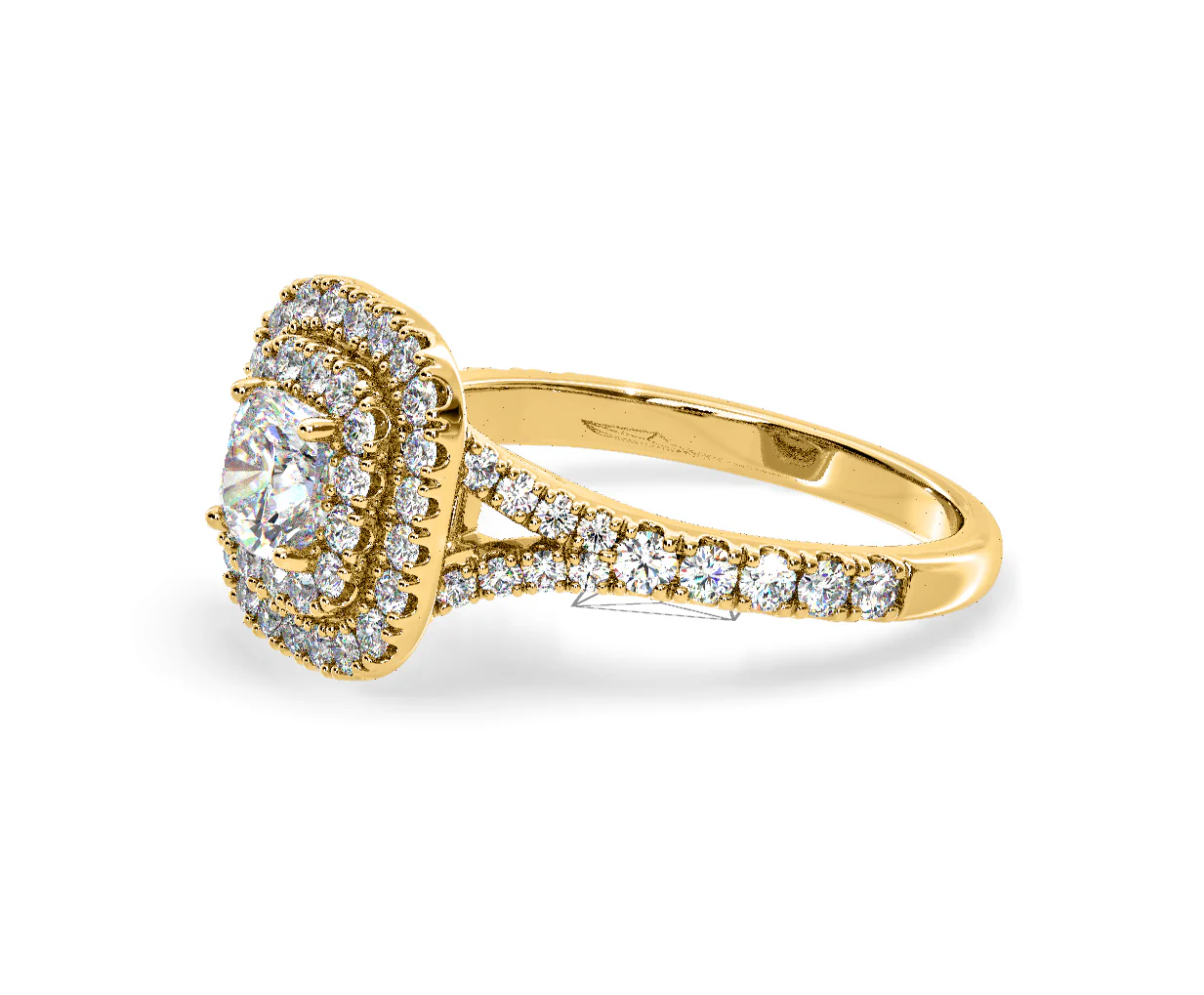 Anastasia Lab Diamond Halo Engagement Ring in 18K Gold 1.30ct F/VS1 - Image 101
