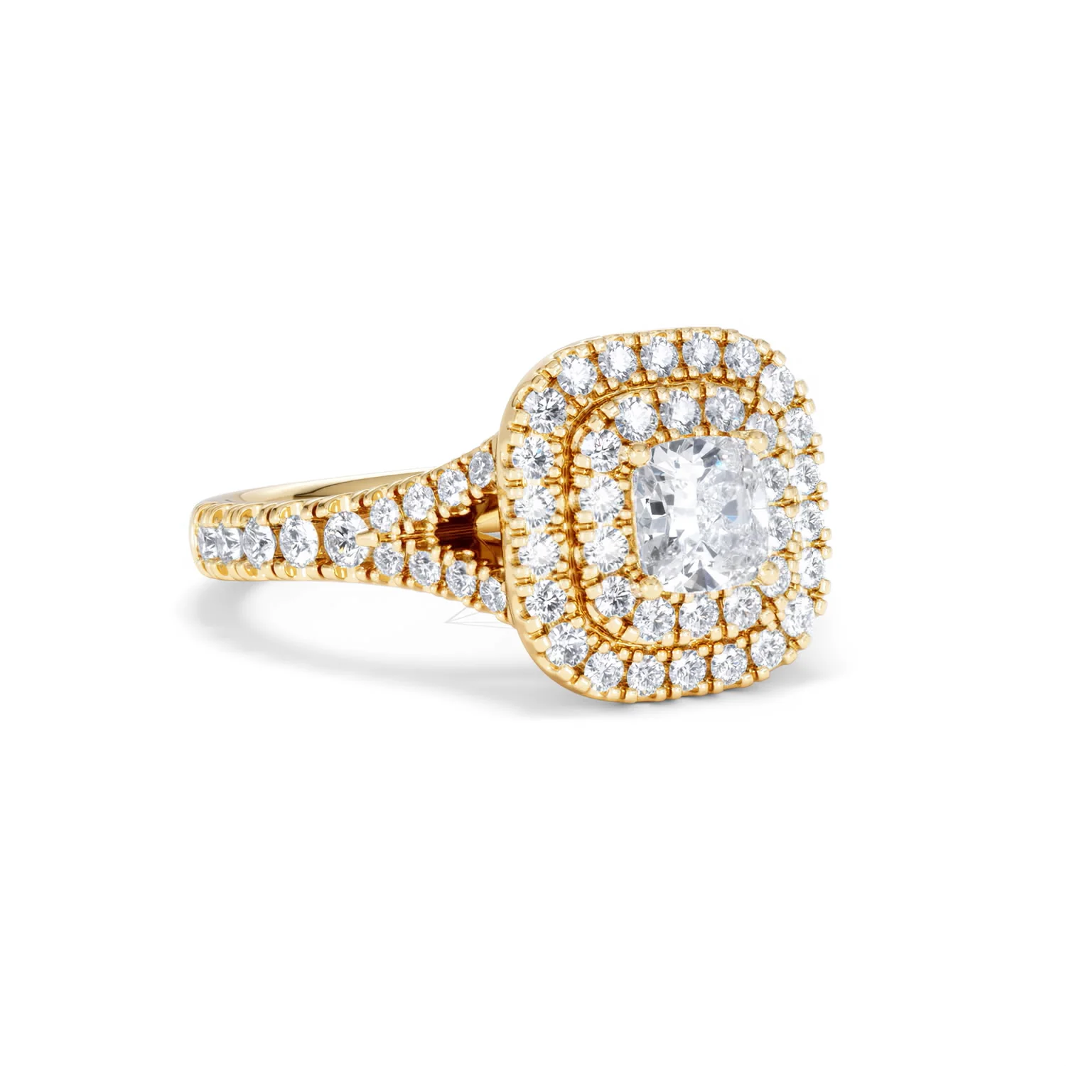 Anastasia Lab Diamond Halo Engagement Ring in 18K Gold 1.30ct F/VS1 - Image 14