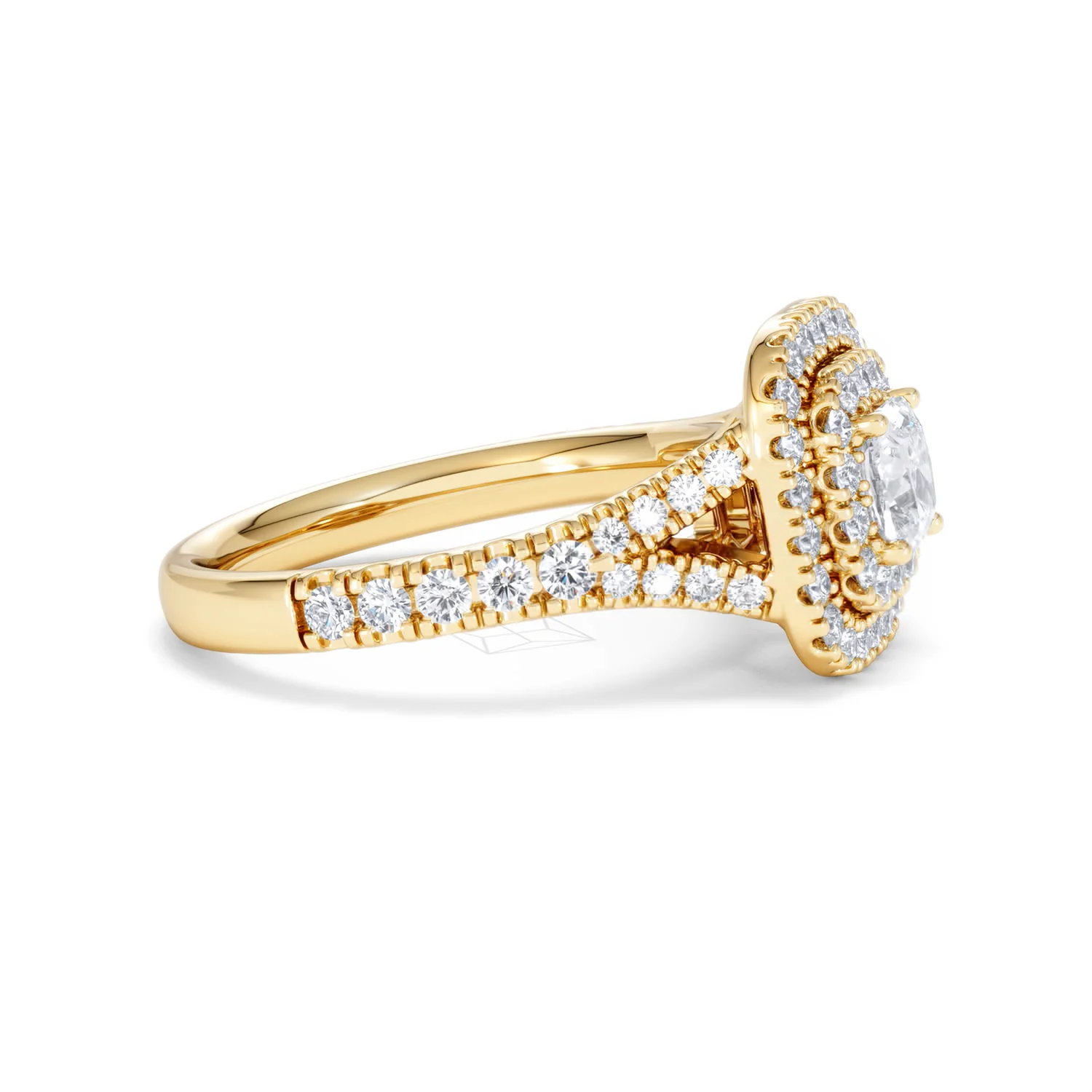 Anastasia Lab Diamond Halo Engagement Ring in 18K Gold 1.30ct F/VS1 - Image 24