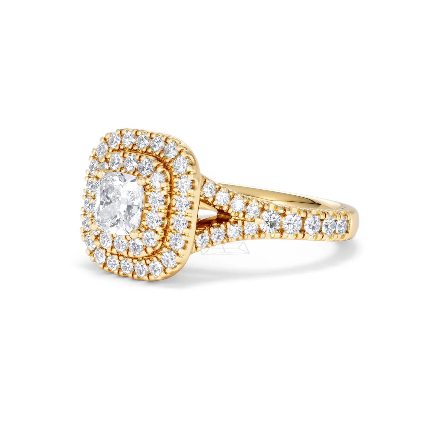 Anastasia Lab Diamond Halo Engagement Ring in 18K Gold 1.30ct F/VS1 - Image 79