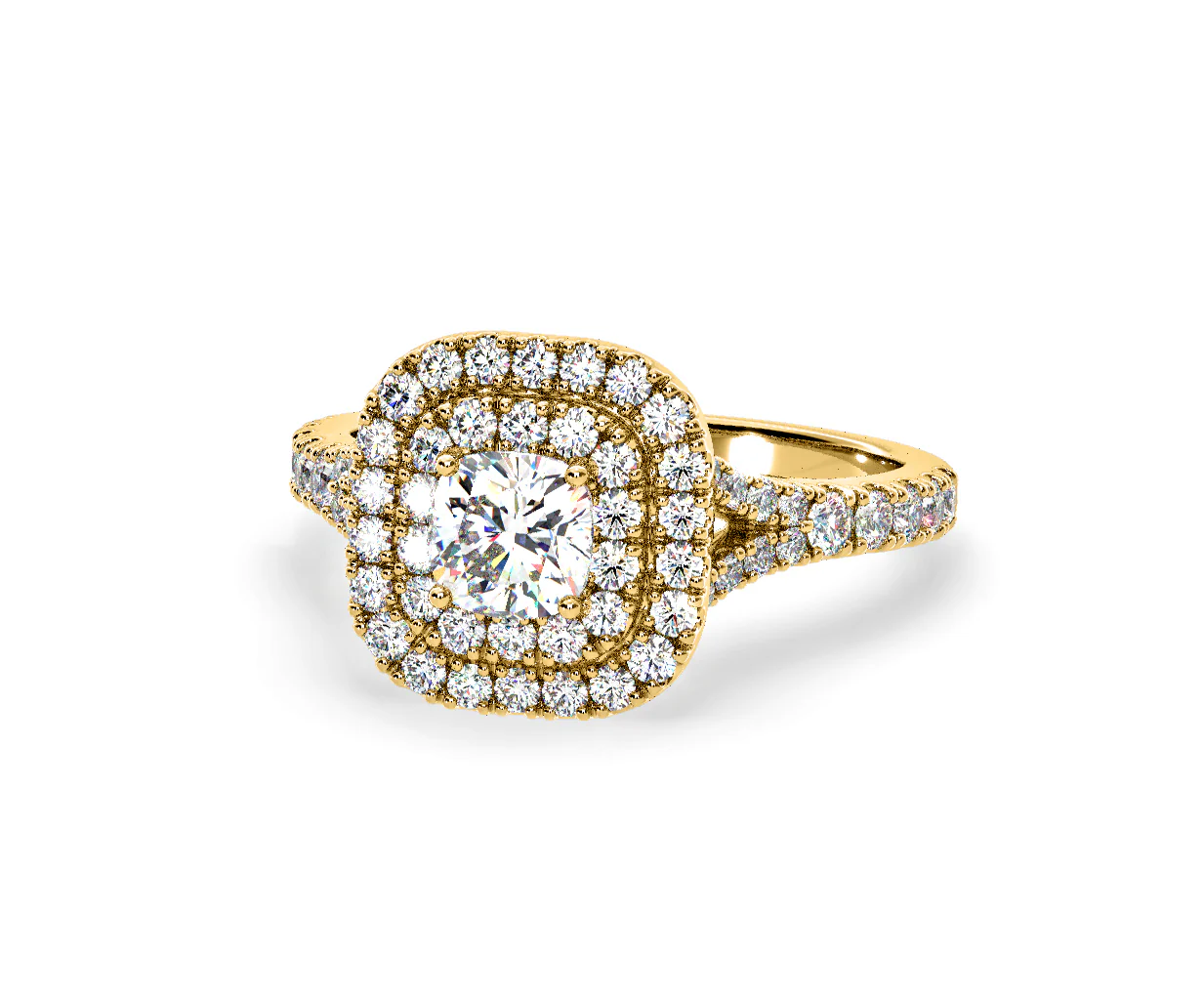 Anastasia Lab Diamond Halo Engagement Ring in 18K Gold 1.30ct F/VS1 - Image 91