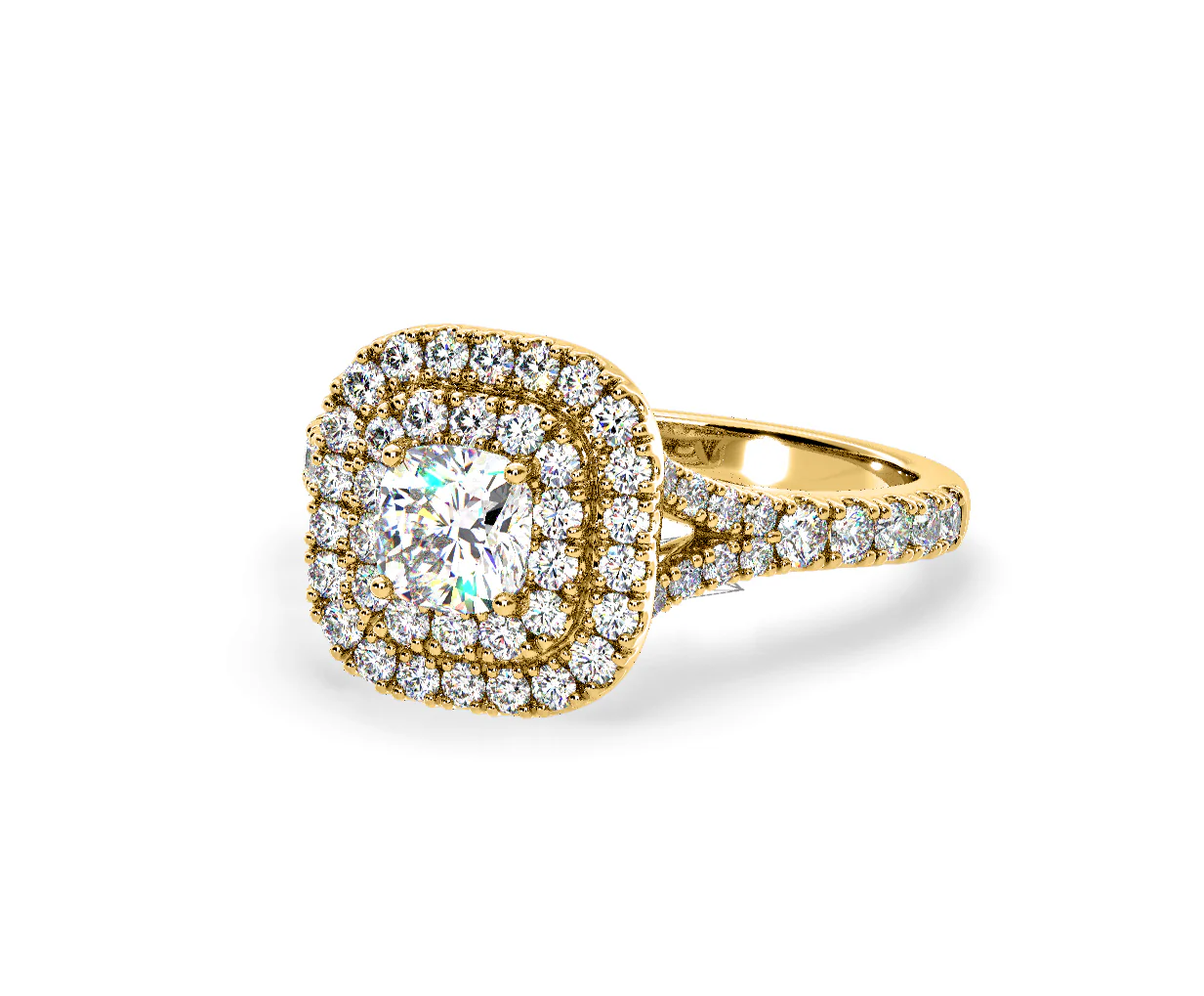 Anastasia Lab Diamond Halo Engagement Ring in 18K Gold 1.30ct F/VS1 - Image 93