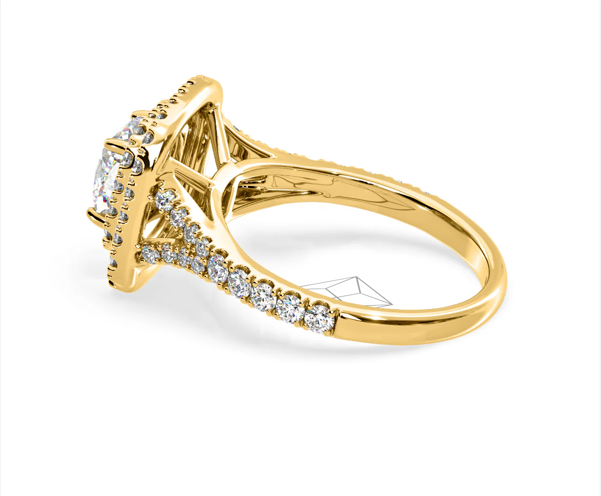 Anastasia Lab Diamond Halo Engagement Ring in 18K Gold 1.85ct F/VS1 - Image 112