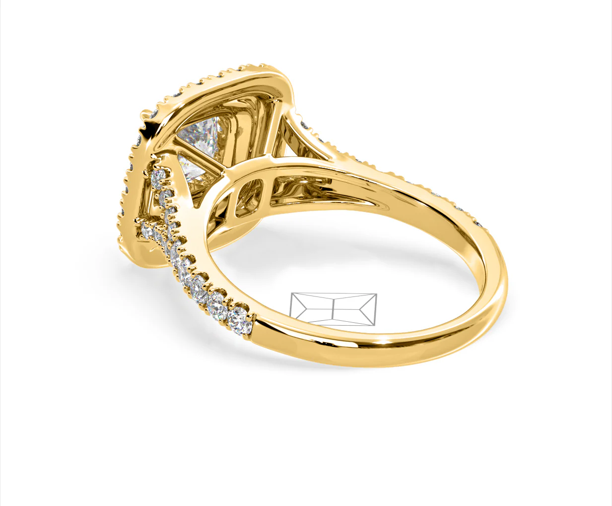 Anastasia Lab Diamond Halo Engagement Ring in 18K Gold 1.85ct F/VS1 - Image 118
