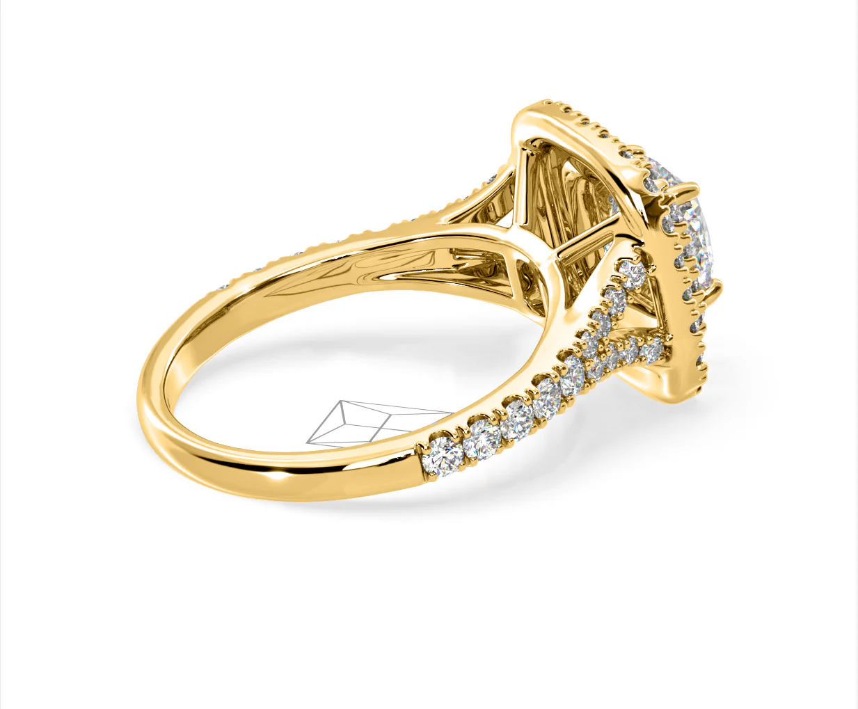 Anastasia Lab Diamond Halo Engagement Ring in 18K Gold 1.85ct F/VS1 - Image 141