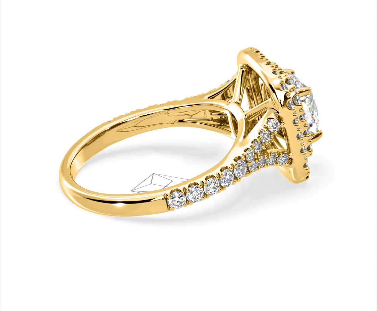 Anastasia Lab Diamond Halo Engagement Ring in 18K Gold 1.85ct F/VS1 - Image 143