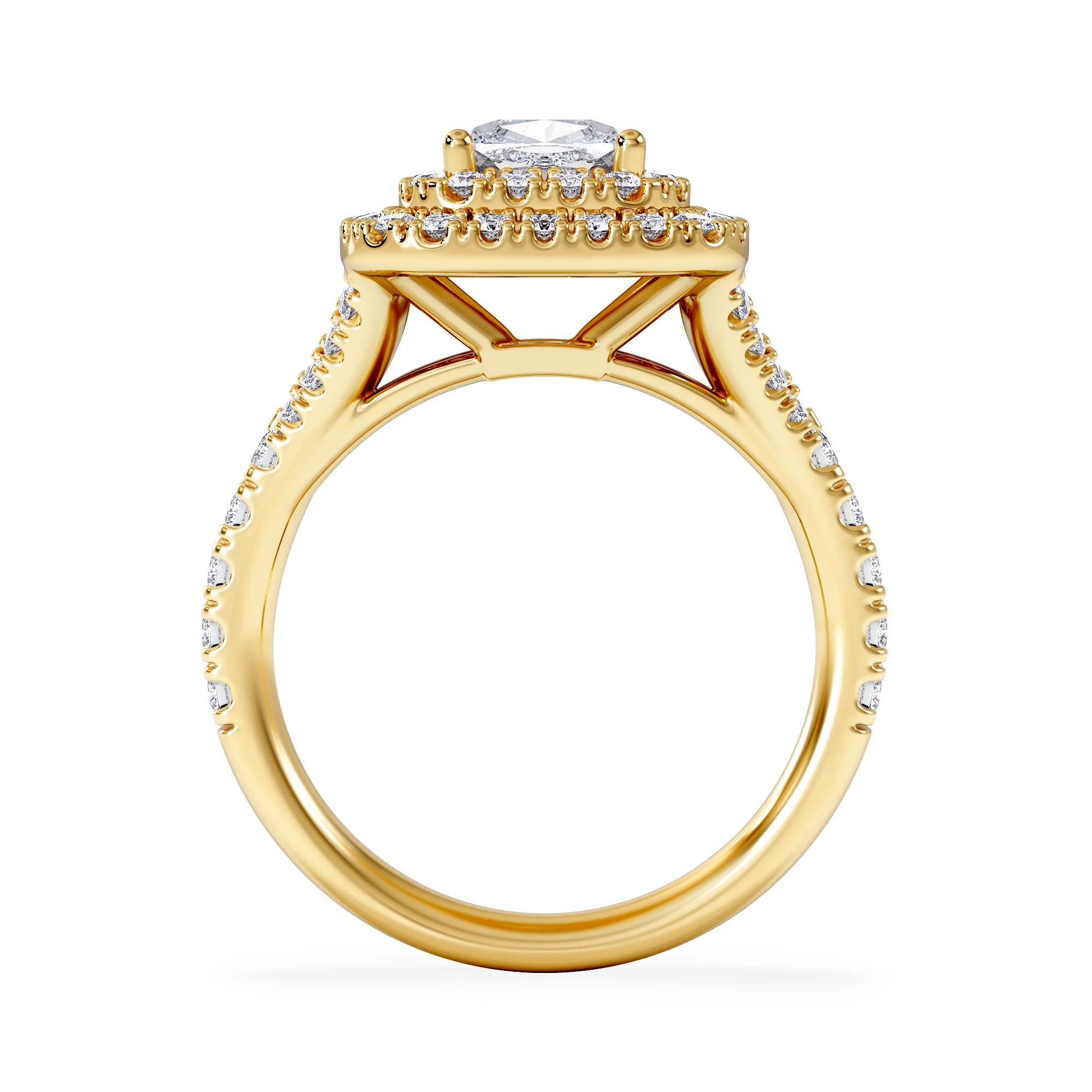 Anastasia Lab Diamond Halo Engagement Ring in 18K Gold 1.85ct F/VS1 - Image 3
