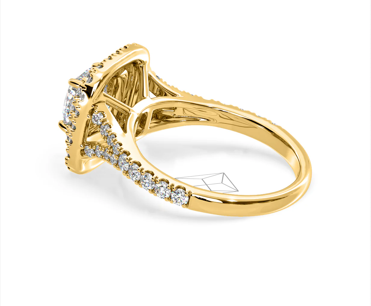 Anastasia Lab Diamond Halo Engagement Ring in 18K Gold 2.15ct F/VS1 - Image 114